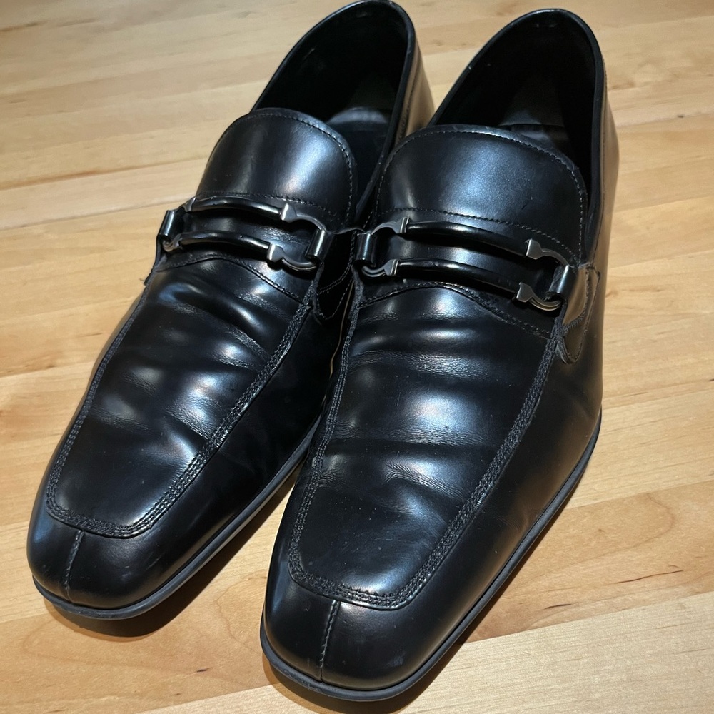 Salvatore Ferragamo Black Loafers in great condition.